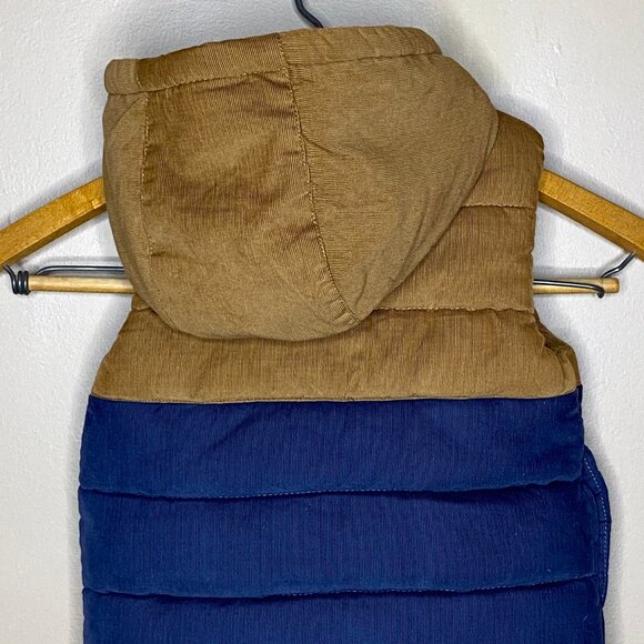 Boys 2T Corduroy Fleece Lined Tommy Bahama Puffer Vest With Hood - Picture 4 of 10